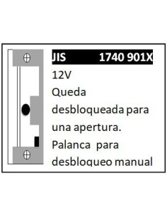Cierre electrico 1740 901X 12V   JIS