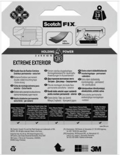 CINTA SCOTCH 3M EXTREME 19mm x 5mt CINTA SCOTCH 3M EXTREME 19mm x 5mt