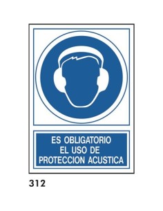 Señal 210x297 pvc 129 b304 oblig.usar prot.acust. - Ferretería Aubert
