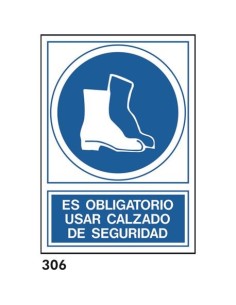Señal 210x297 pvc 140 315 oblig. usar botas - Ferretería Aubert
