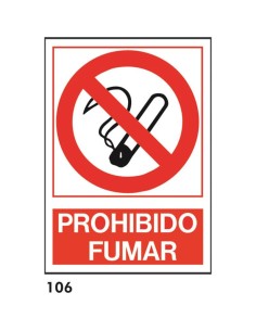 Señal 210x297 pvc 201 prohibido fumar - Ferretería Aubert
