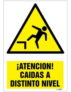 Señal 210x297 pvc 346 943 caida a distinto nivel - Ferretería Aubert