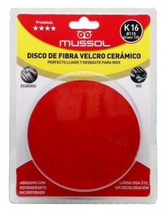 PACK 5u. DISCOS FIBRA VELCRO Ø115 CERAMICO GRANO