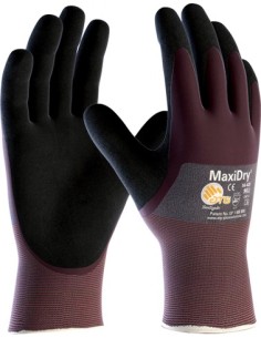 GUANTE ATG MAXIDRY 56-425 GRANATE T8
